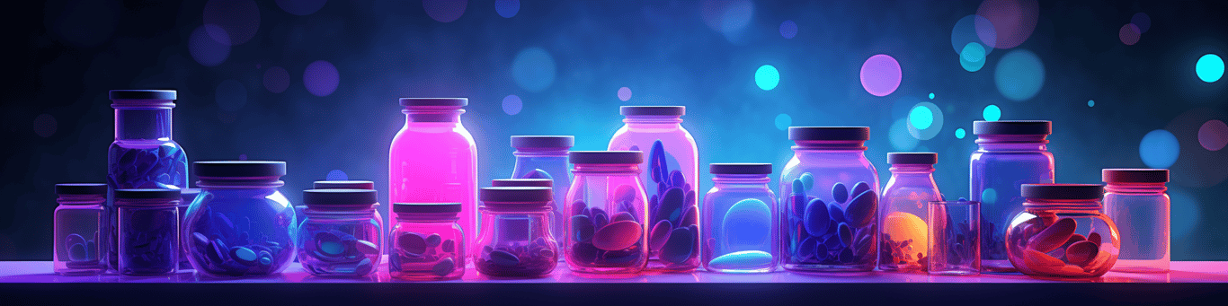 image of different drug pills on a surface