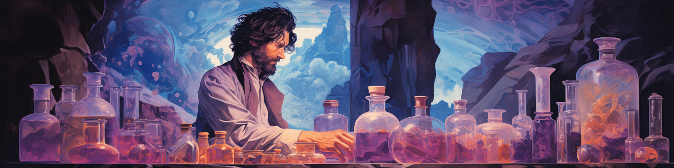 image of a doctor in a lab doing drug, clinical research