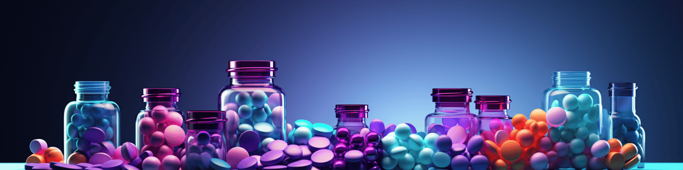 image of different drug pills on a surface