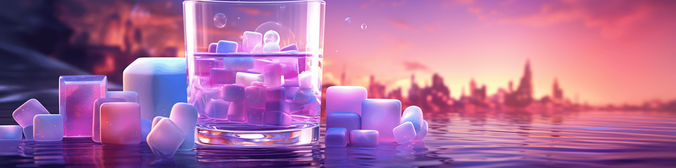 image of drug pills surrounding a glass of water symbolizing drug consumption