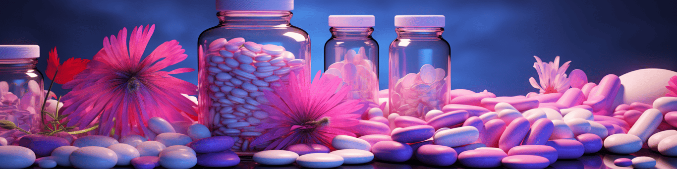 image of different drug pills on a surface