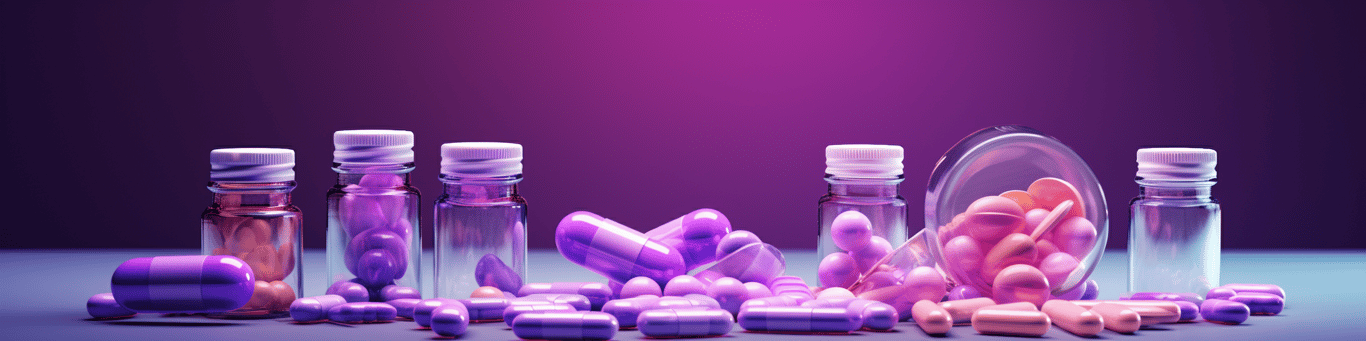 image of different drug pills on a surface