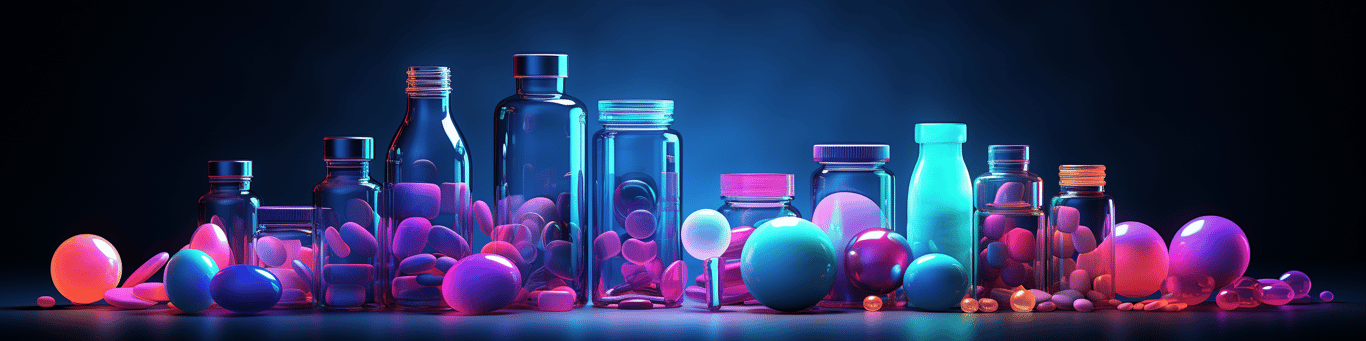 image of different drug pills on a surface