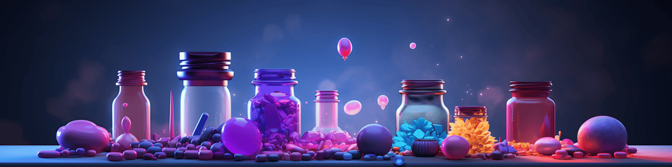 image of different drug pills on a surface