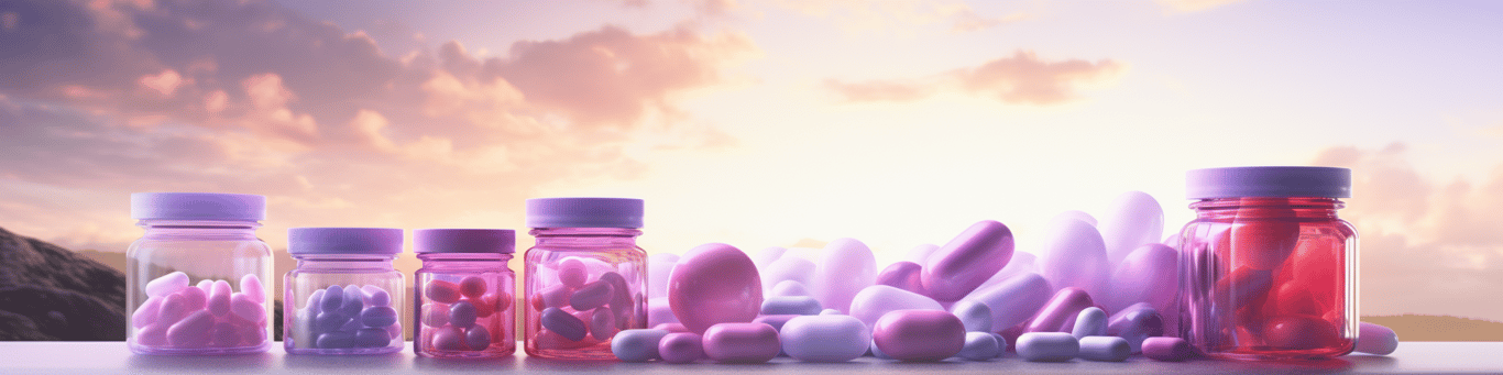 image of different drug pills on a surface