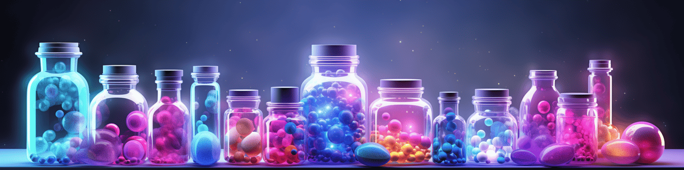 image of different drug pills on a surface