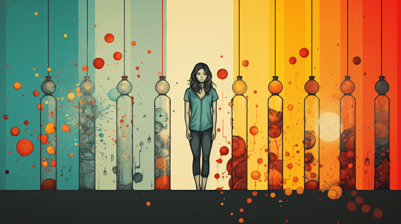 abstract image of a patient experiencing side effect