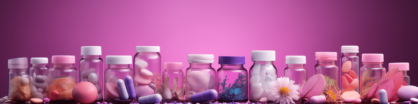 image of different drug pills on a surface