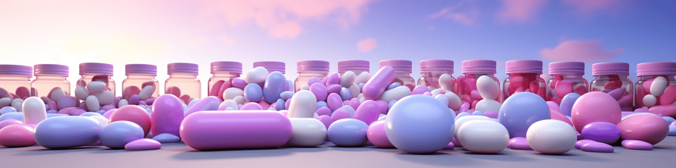 image of different drug pills on a surface