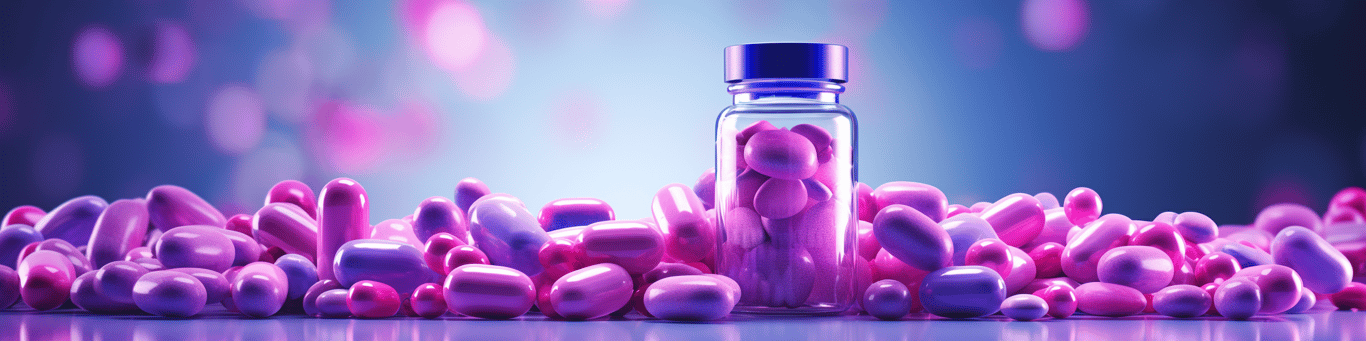 image of different drug pills on a surface