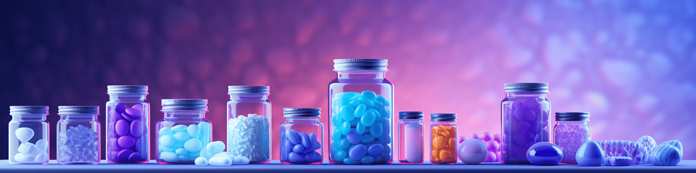 image of different drug pills on a surface