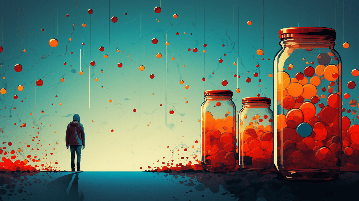 abstract image of a patient experiencing side effect