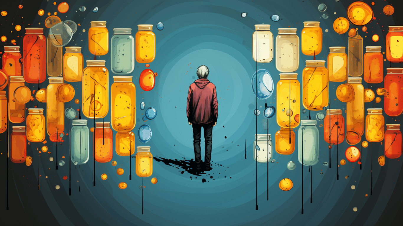 abstract image of a patient experiencing side effect