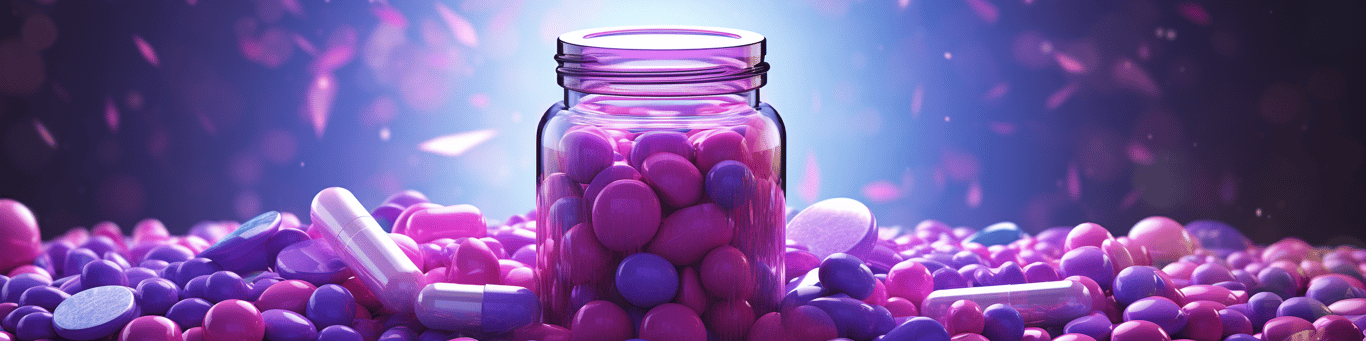 image of different drug pills on a surface