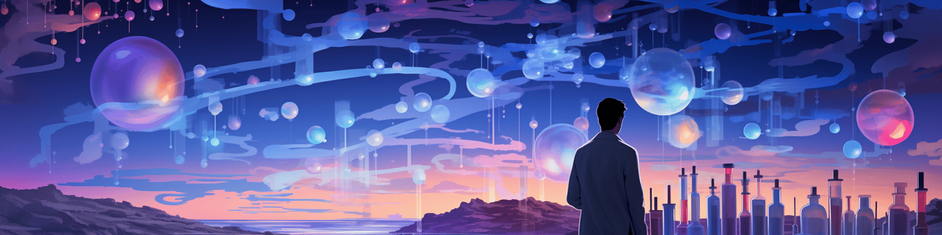 image of a doctor in a lab doing drug, clinical research