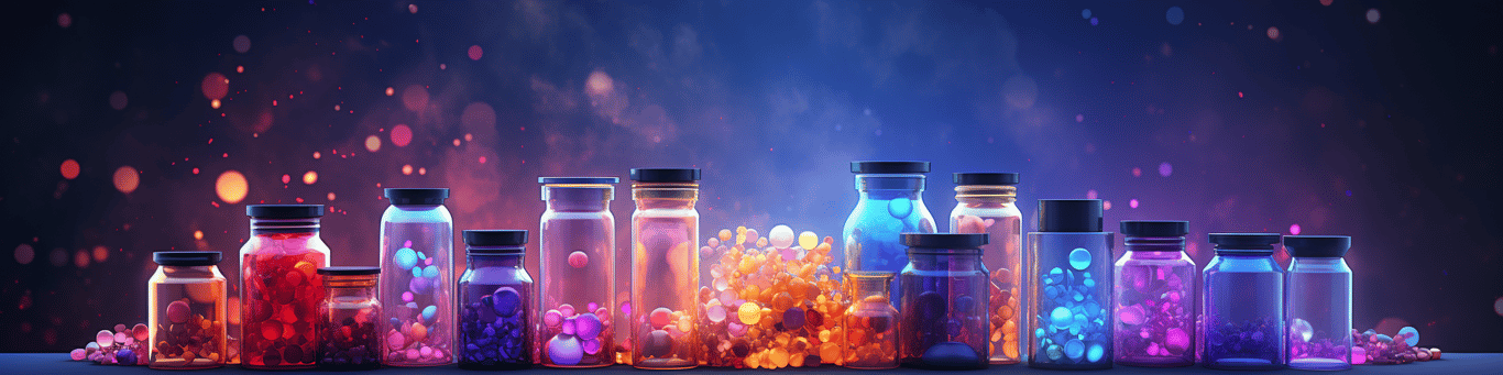 image of different drug pills on a surface