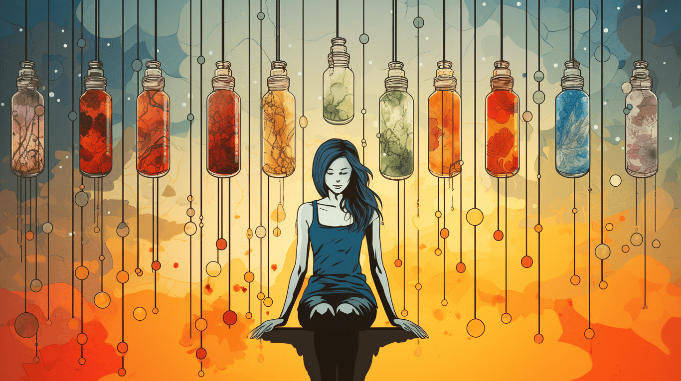 abstract image of a patient experiencing side effect