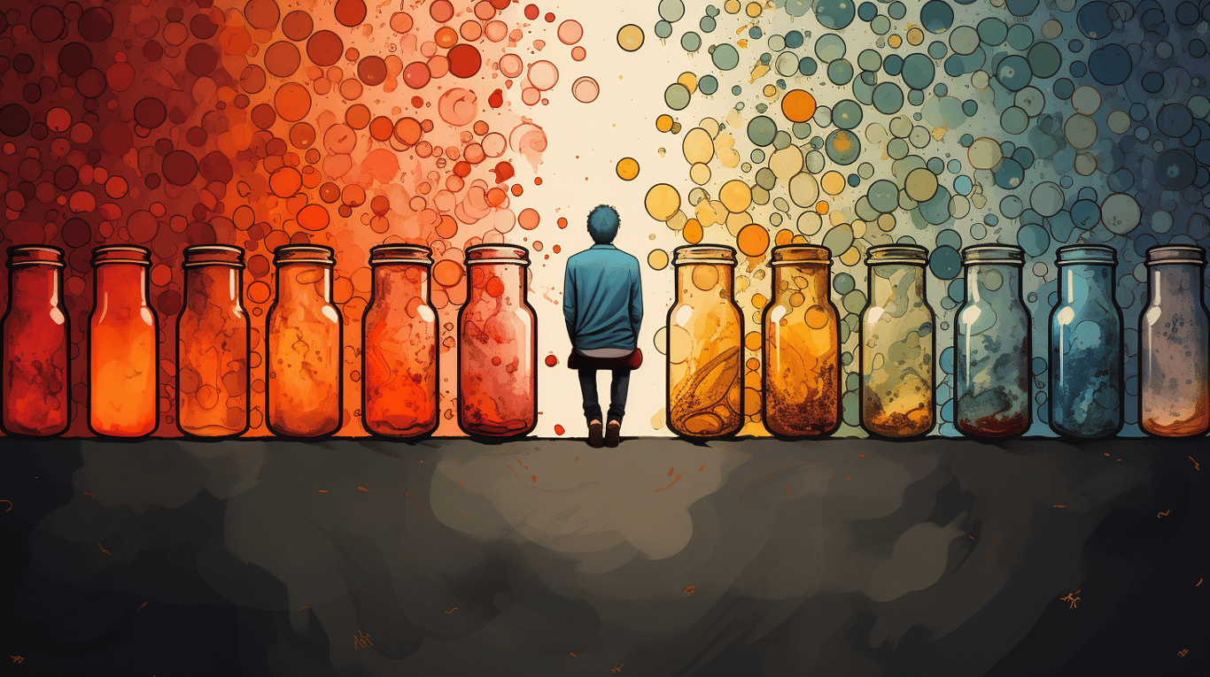 abstract image of a patient experiencing side effect