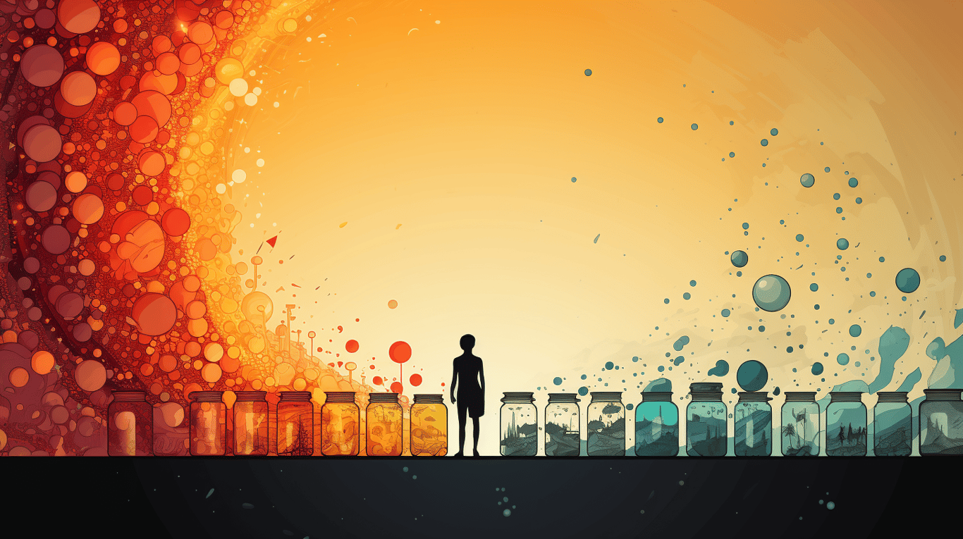 abstract image of a patient experiencing side effect