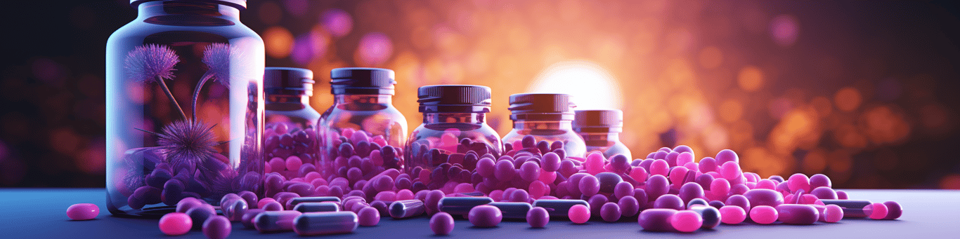 image of different drug pills on a surface