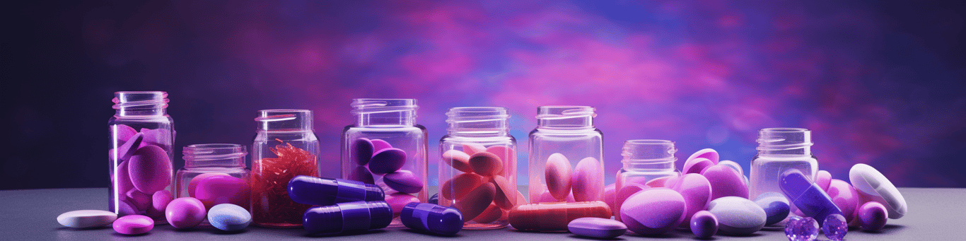 image of different drug pills on a surface