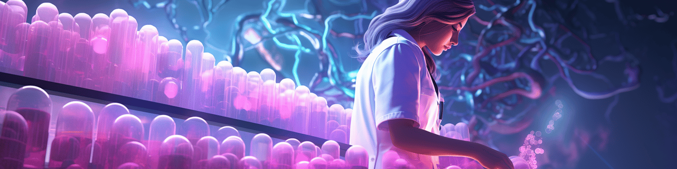 image of a doctor in a lab doing drug, clinical research