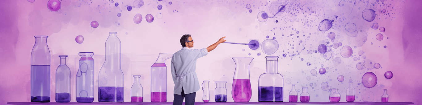 image of a doctor in a lab doing drug, clinical research