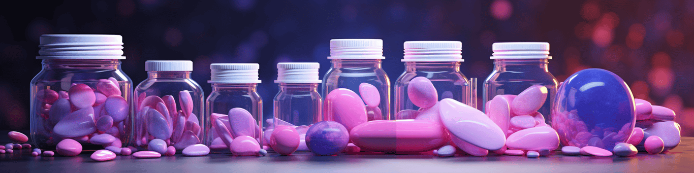 image of different drug pills on a surface