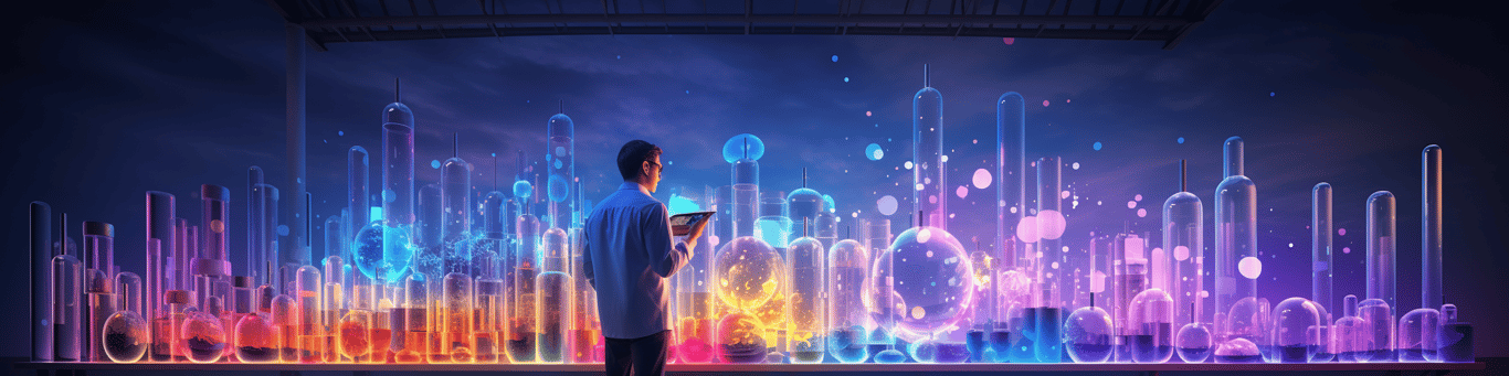 image of a doctor in a lab doing drug, clinical research