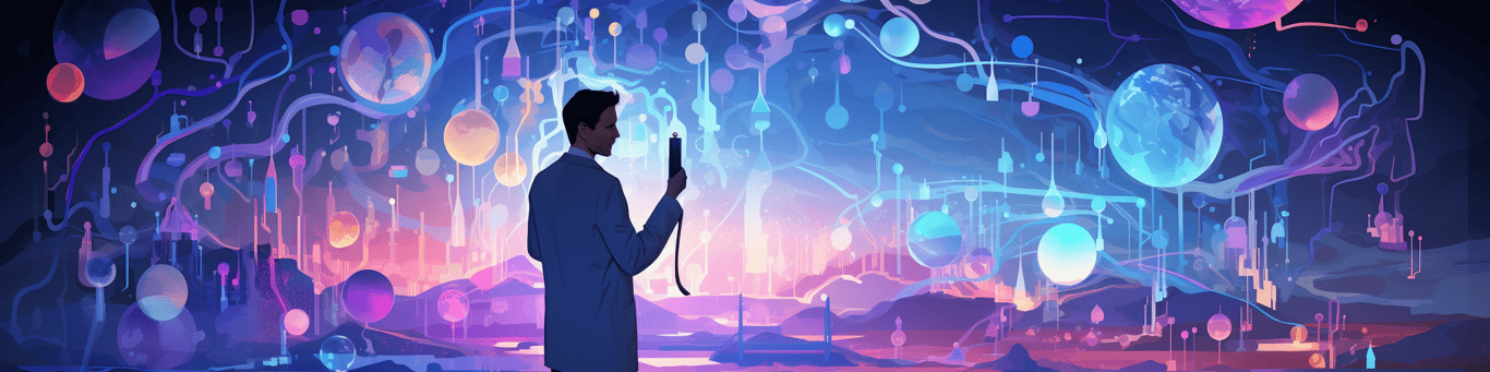 image of a doctor in a lab doing drug, clinical research