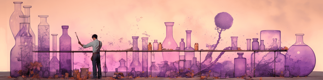 image of a doctor in a lab doing drug, clinical research