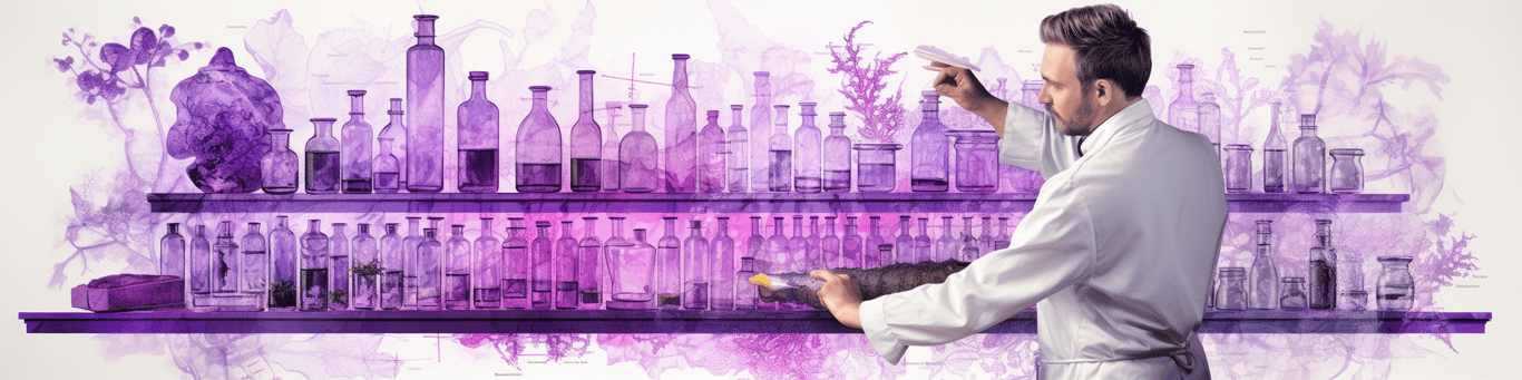 image of a doctor in a lab doing drug, clinical research