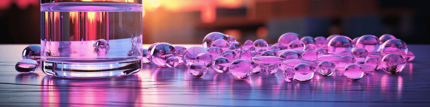 image of drug pills surrounding a glass of water symbolizing drug consumption
