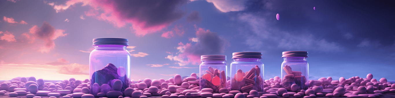 image of different drug pills on a surface