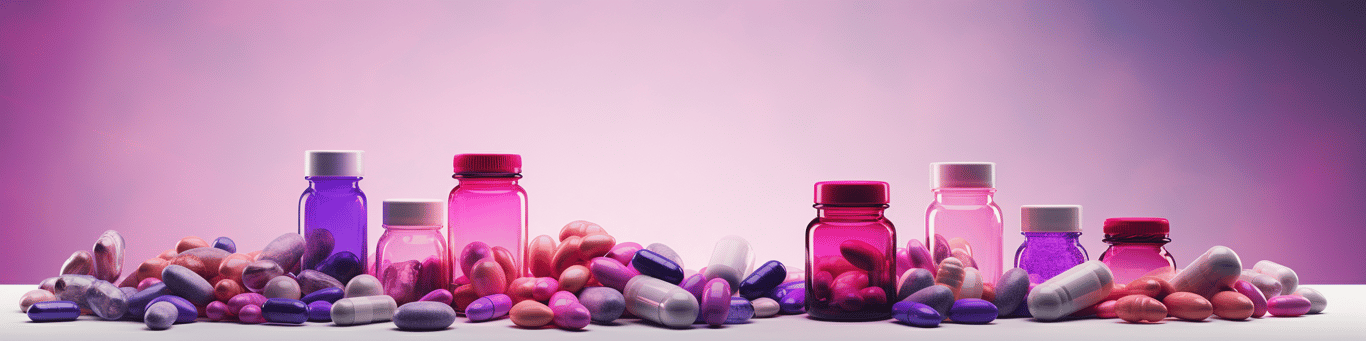 image of different drug pills on a surface