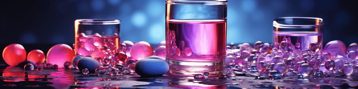 image of drug pills surrounding a glass of water symbolizing drug consumption