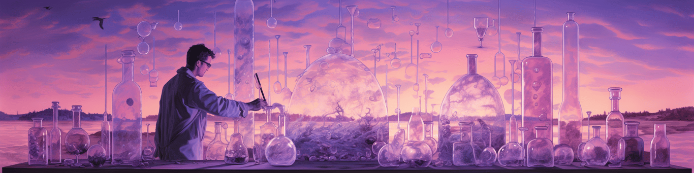 image of a doctor in a lab doing drug, clinical research