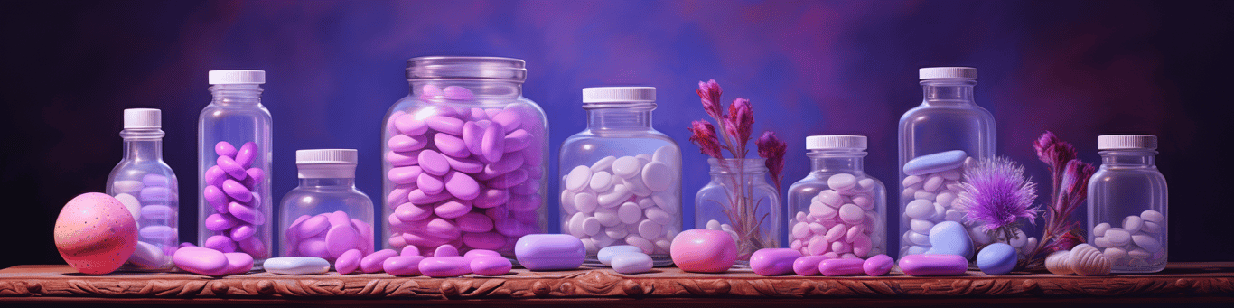 image of different drug pills on a surface