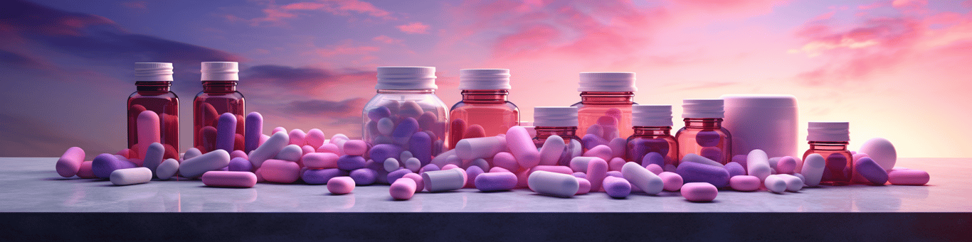 image of different drug pills on a surface