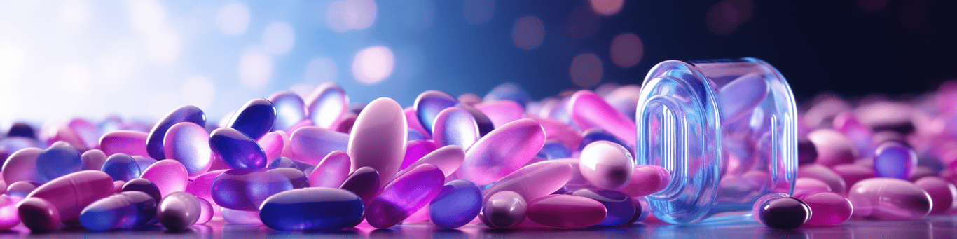 image of different drug pills on a surface