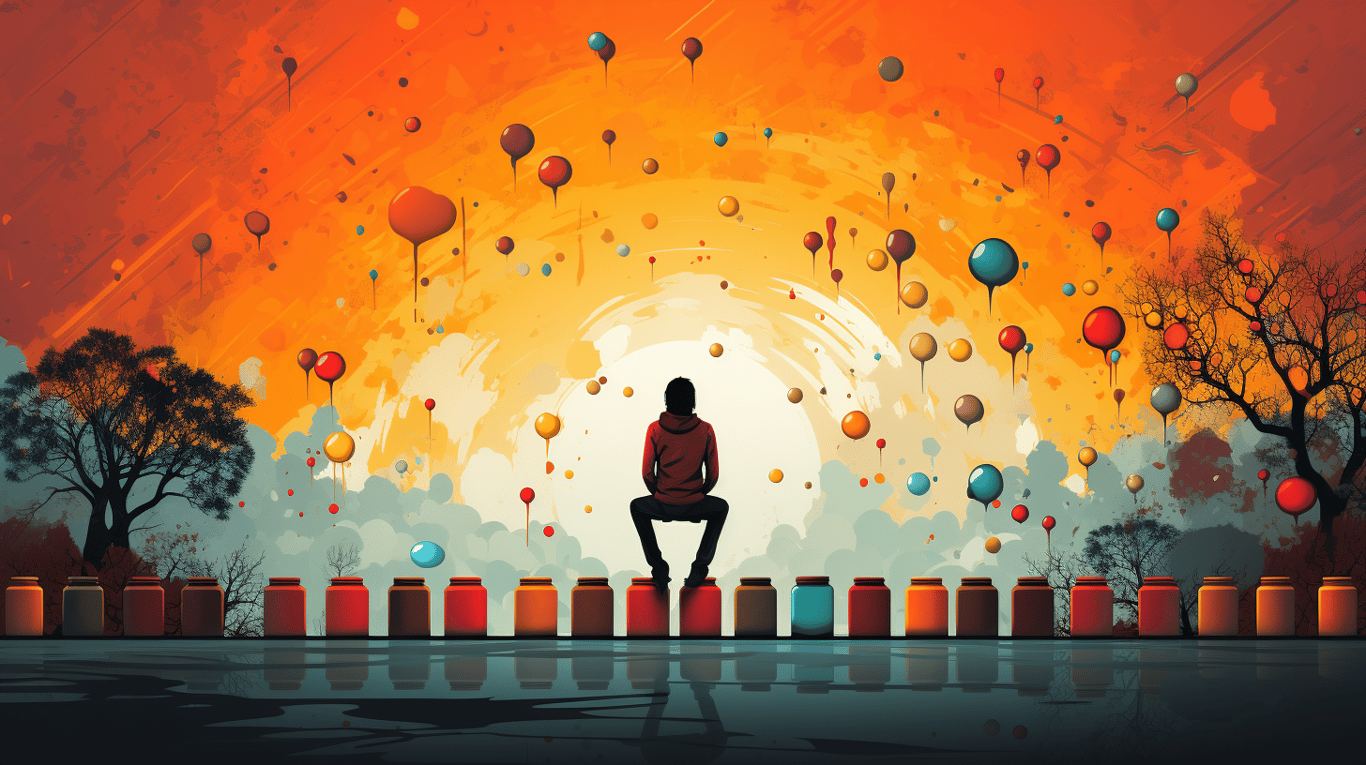 abstract image of a patient experiencing side effect