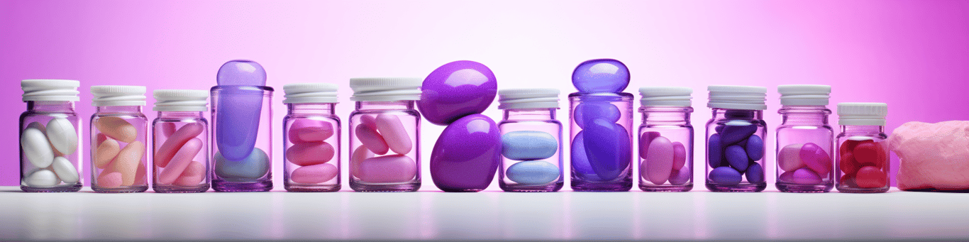 image of different drug pills on a surface