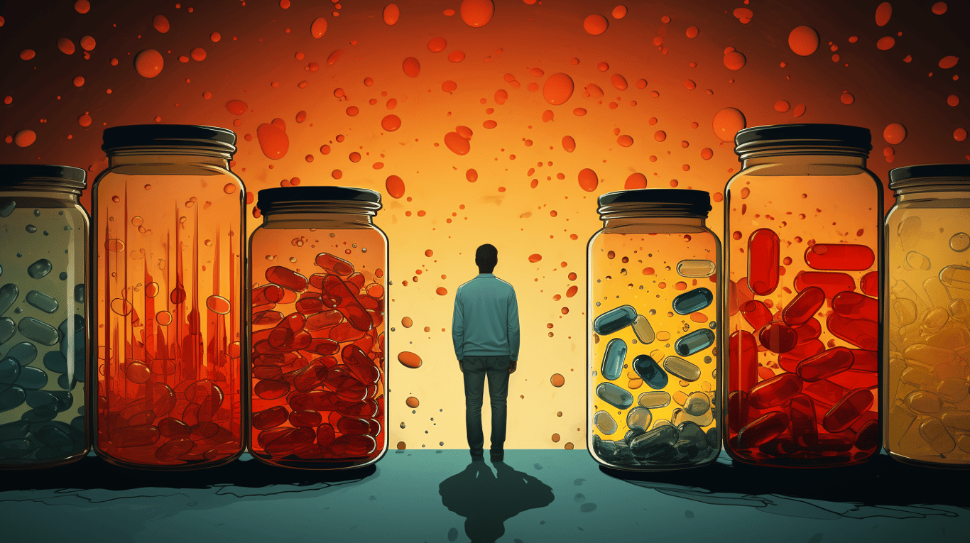 abstract image of a patient experiencing side effect