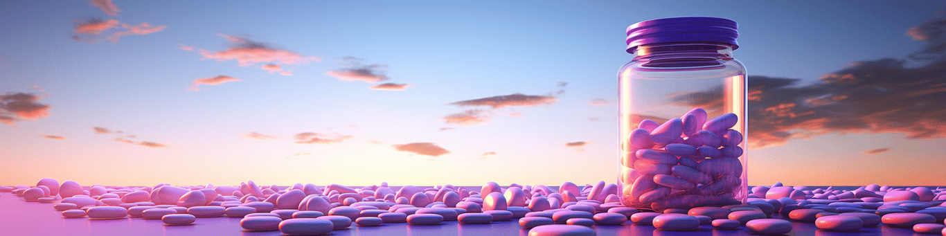 image of different drug pills on a surface