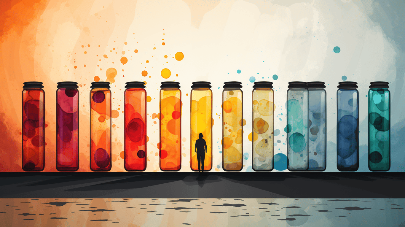 abstract image of a patient experiencing side effect