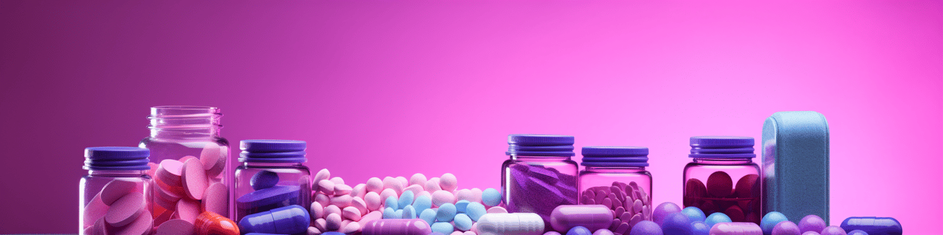 image of different drug pills on a surface