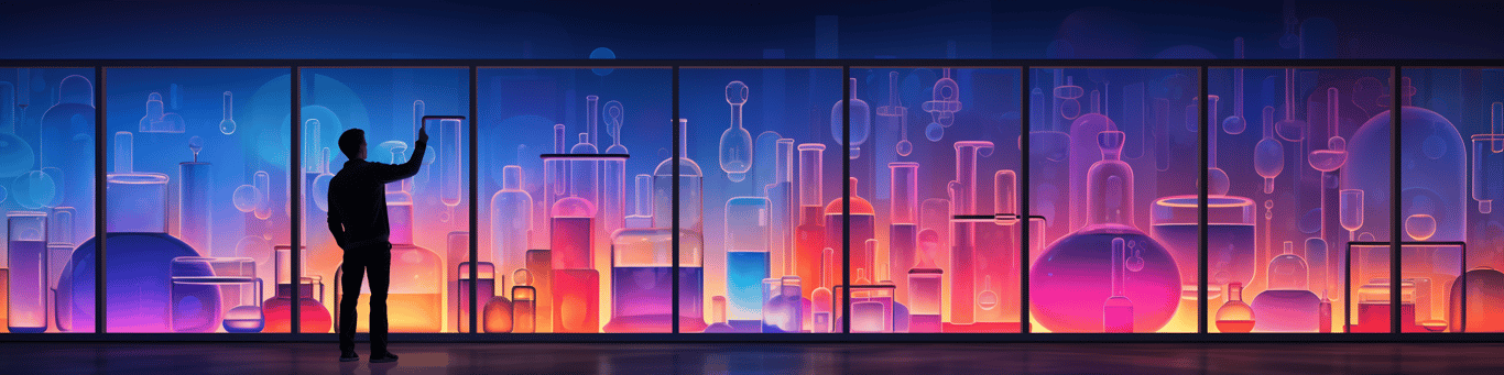 image of a doctor in a lab doing drug, clinical research