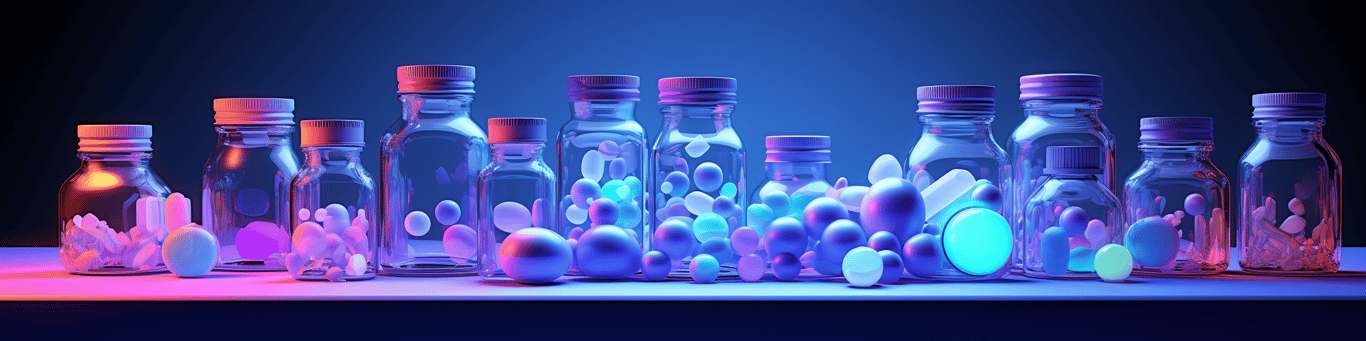 image of different drug pills on a surface