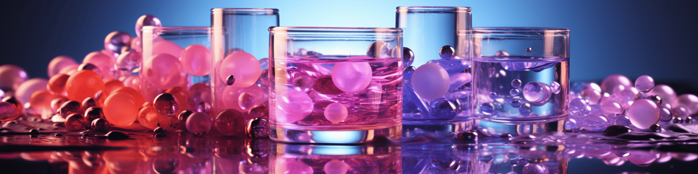 image of drug pills surrounding a glass of water symbolizing drug consumption