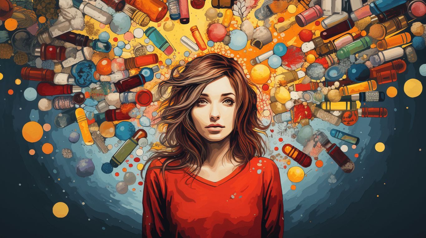 abstract image of a patient experiencing side effect